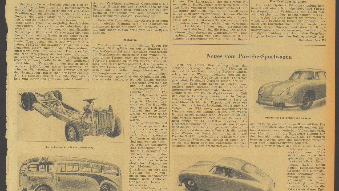 Automobil-Revue von 1948, Schweiz, 2018, Porsche AG