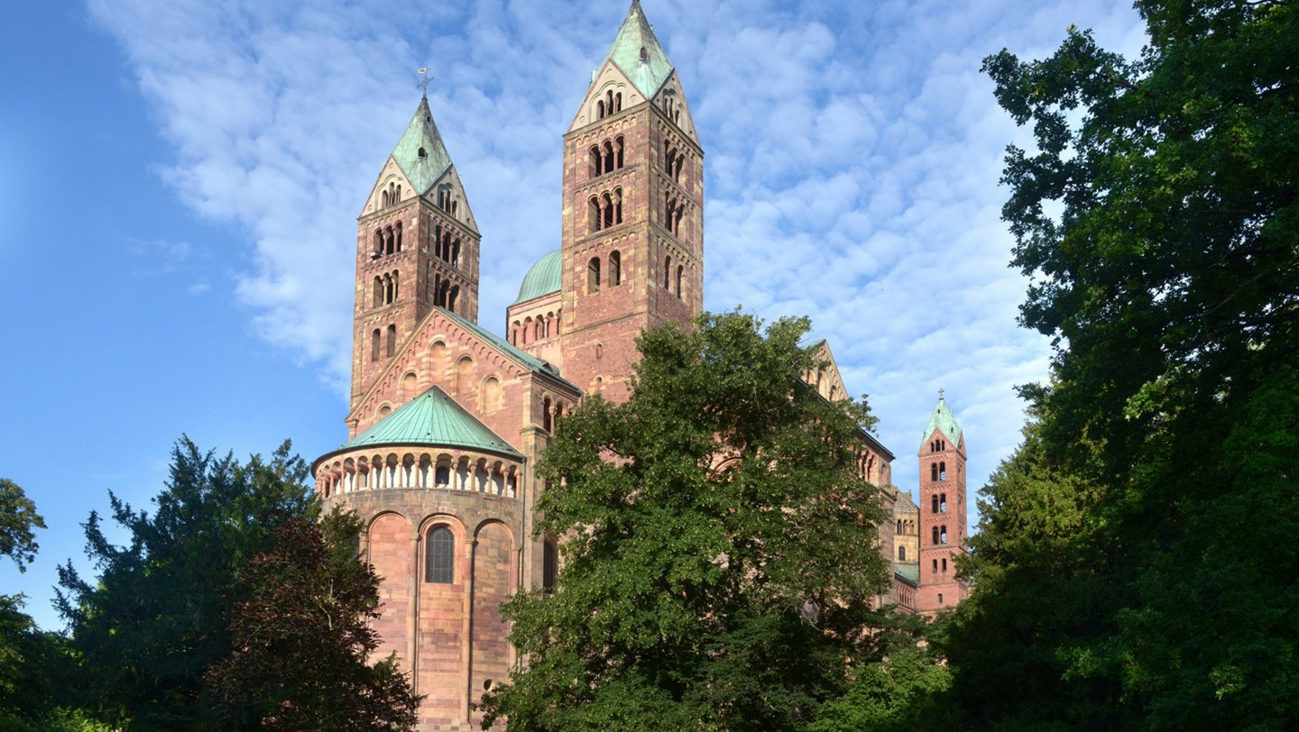 Speyer Cathedral, north-eastern side, view on the apse and the towers