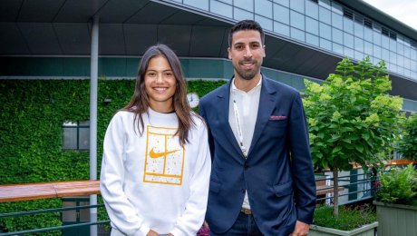Porsche Brand Ambassadors Sami Khedira and Emma Raducanu meet at Wimbledon