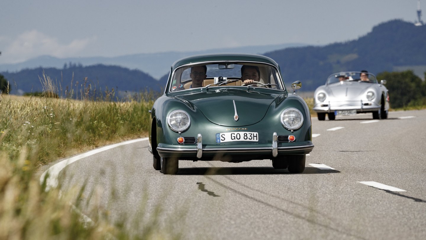 Porsche 356 A 1600 Coupé (1956), Porsche 356 A 1600 Super Speedster (1958), Bern, 2018, Porsche AG