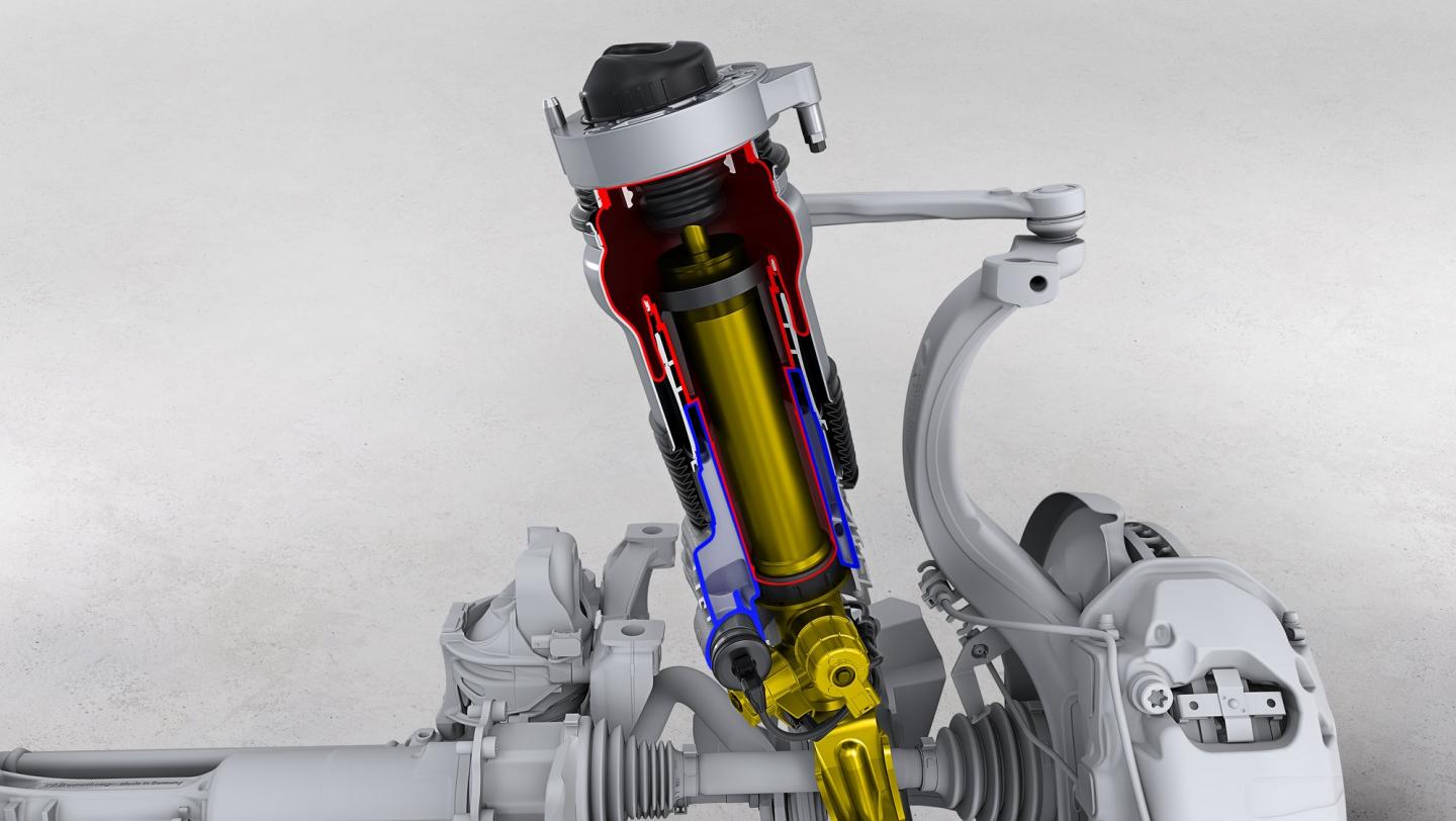 Cayenne S: Adaptive air suspension with two-chamber two-valve technology
