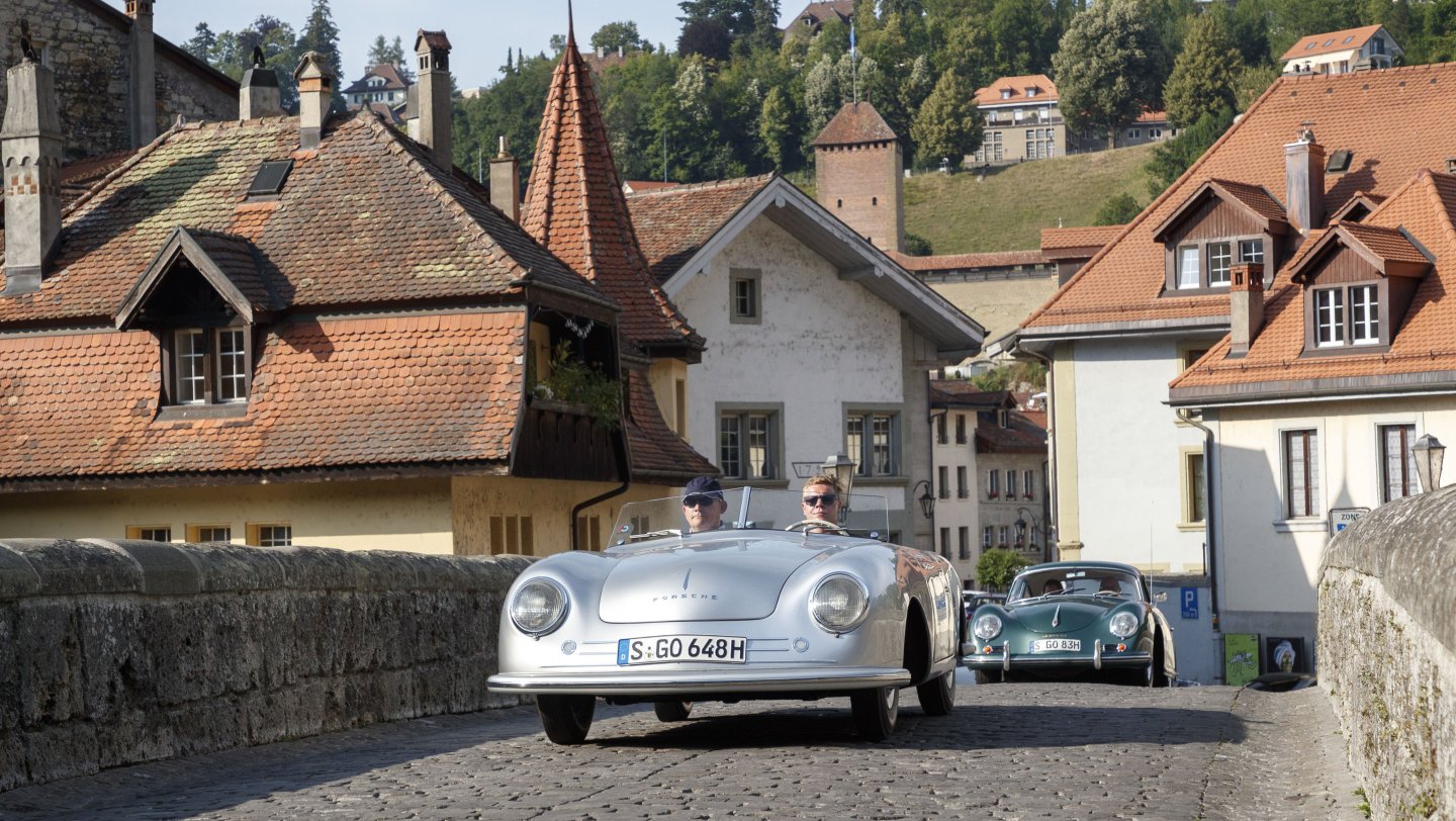 Porsche 356 Nr.1 Roadster (1948), Porsche 356 A 1600 Coupé (1956), Bern, 2018, Porsche AG
