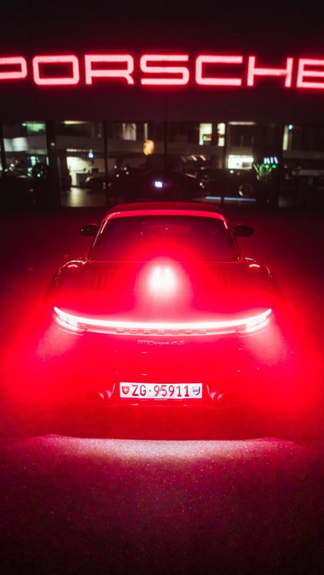 911 Targa 4S - achatgraumetallic - Nacht - Schweiz - 2020
