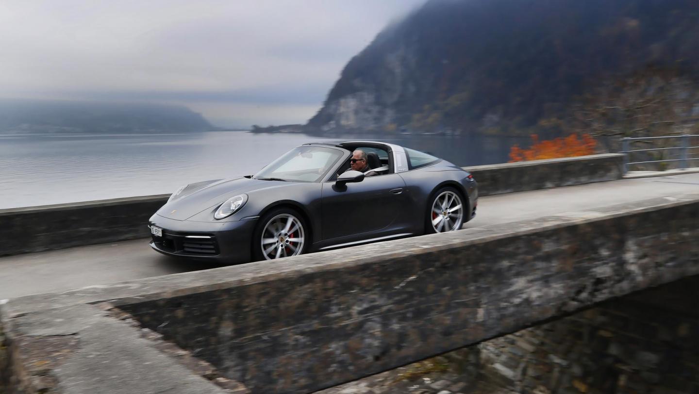 911 Targa 4S - achatgraumetallic - Seeufer - Schweiz - 2020