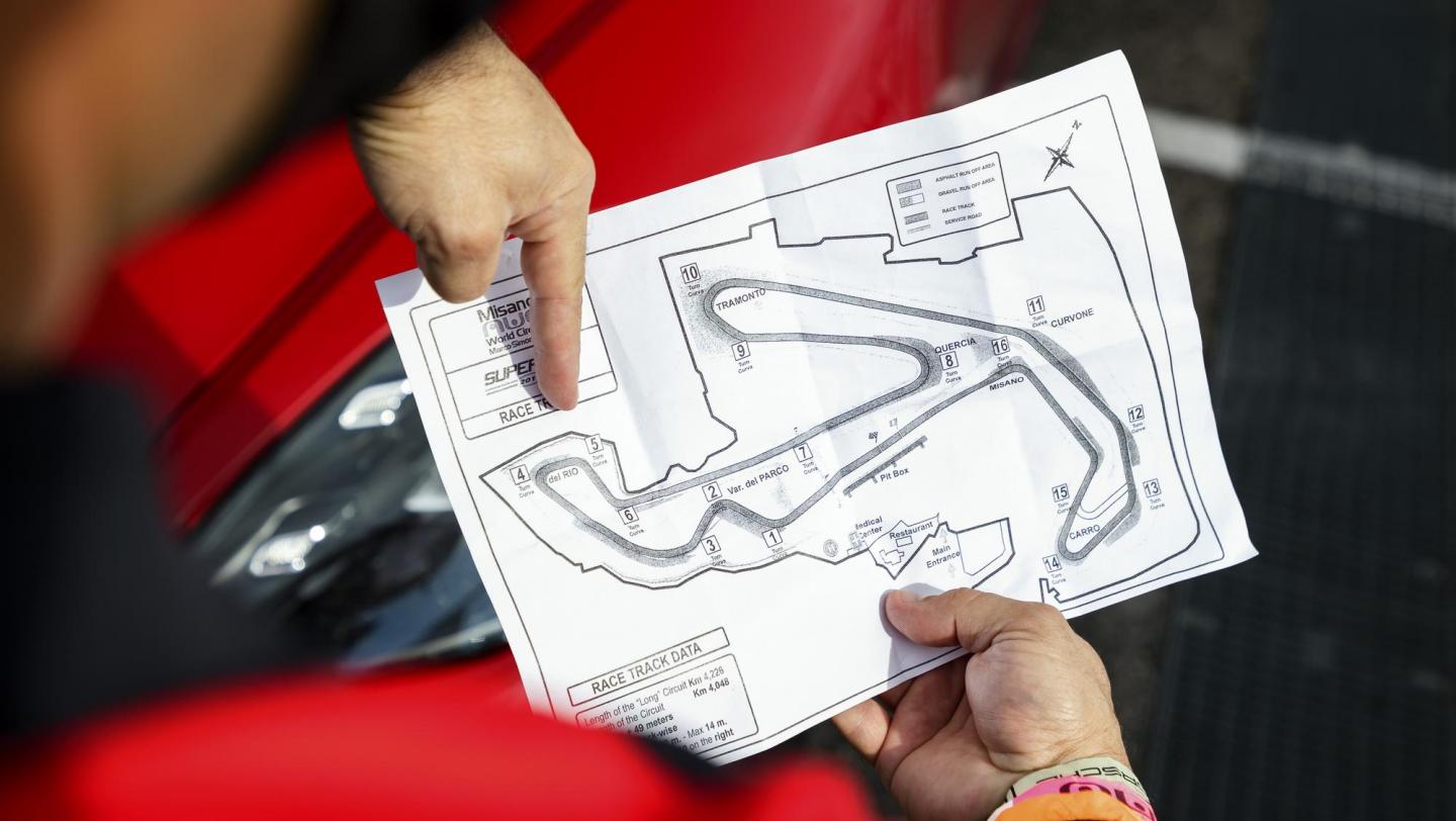 Streckenplan - Vorbereitung und Einführung Rennstrecke - Gruppe Porsche 911 - Misano - Circuit - 2020