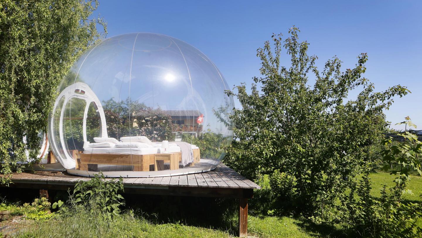 Garten - Bubble-Hotel - Feierlenhof, Thurgau (CH) - 2021- © Porsche